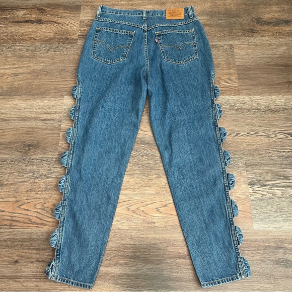 Levi's Premium Bow Side Cutout Mom Jeans High Rise 100% Cotton Size 28 $128 - Picture 4 of 13